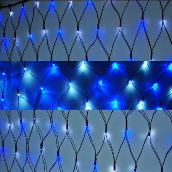 摩達客 聖誕燈裝飾燈LED燈 128燈 網燈 (藍白色光) (高亮度又省電)