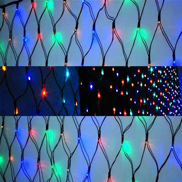 摩達客 聖誕燈裝飾燈LED燈 128燈 網燈 (四彩色光) (高亮度又省電)