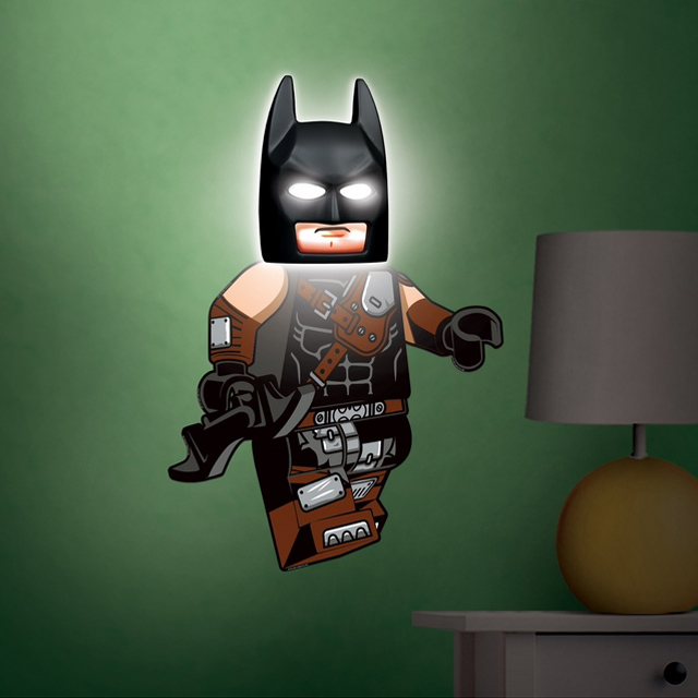 LEGO樂高玩電影2--蝙蝠俠立體壁燈(附拼圖靜電貼)