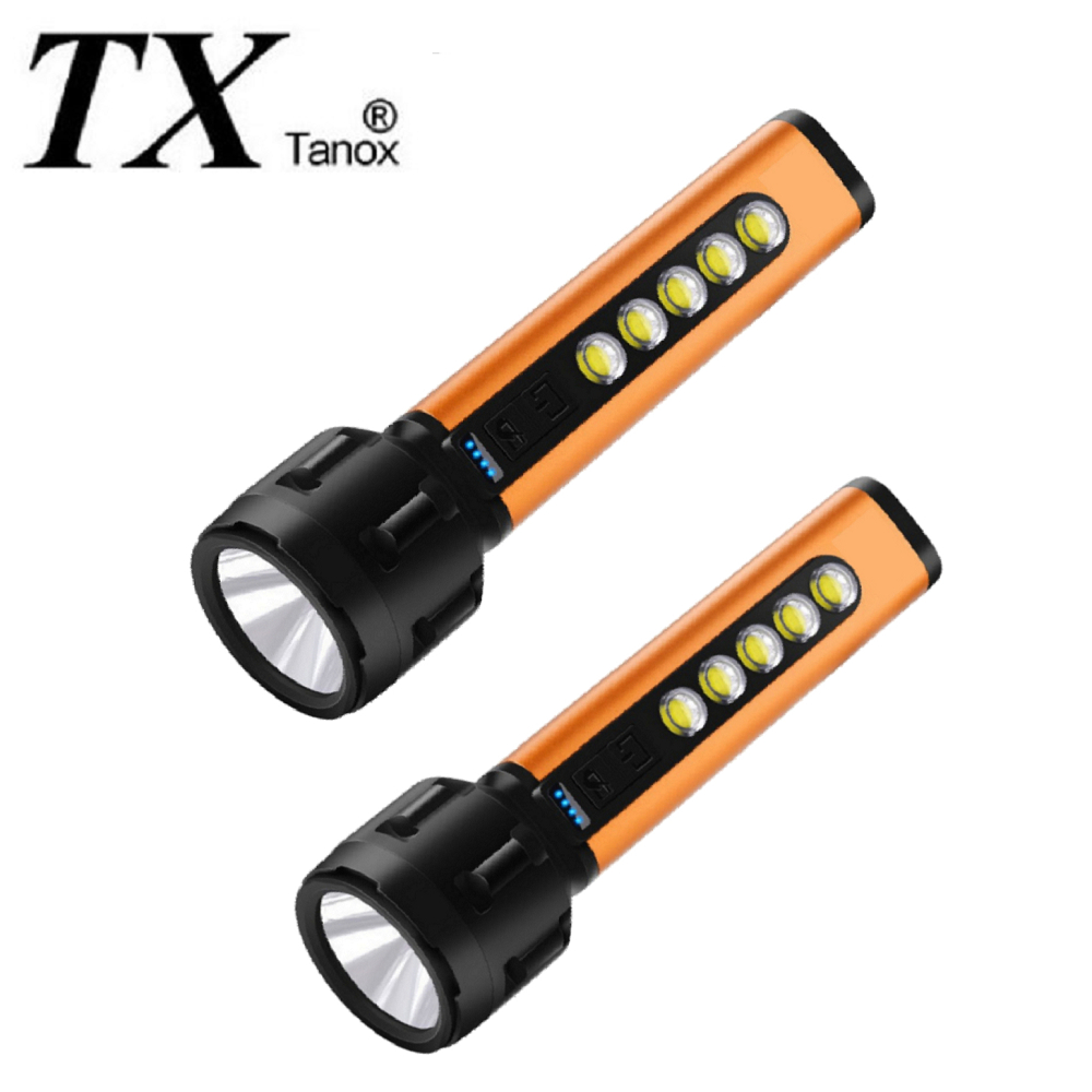 TX特林USB充電雙光源輕便手電筒(T-COB55)