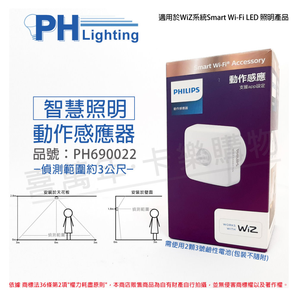 PHILIPS飛利浦 Smart Wi-Fi Accessory LED WiZ 紅外線感應器_PH690022