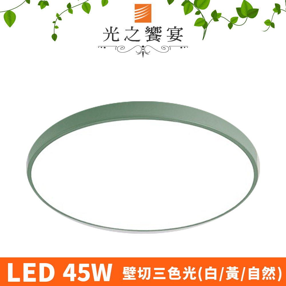 【光之饗宴】馬卡龍 39號 LED 45W / 綠 (三色光)吸頂燈