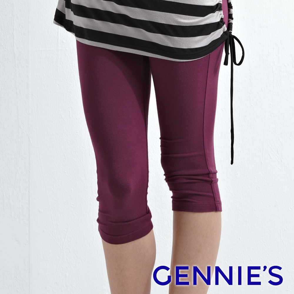 Gennies奇妮 燙鑽彈性一體成型內搭褲(紫/紫藍H4V43)