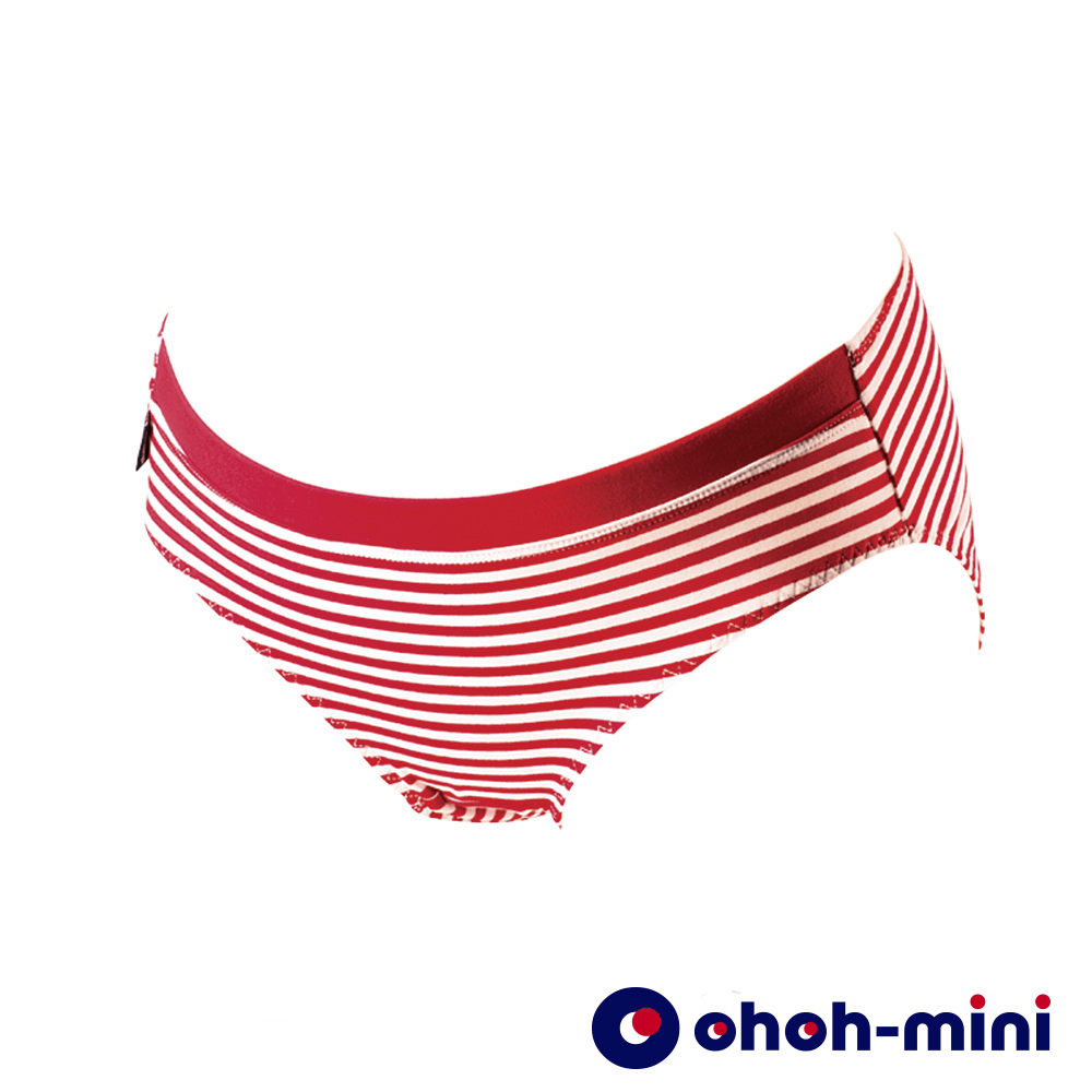 Gennies奇妮 歐歐咪妮系列-條紋舒適休閒孕婦中腰內褲(紅A17CMK404)