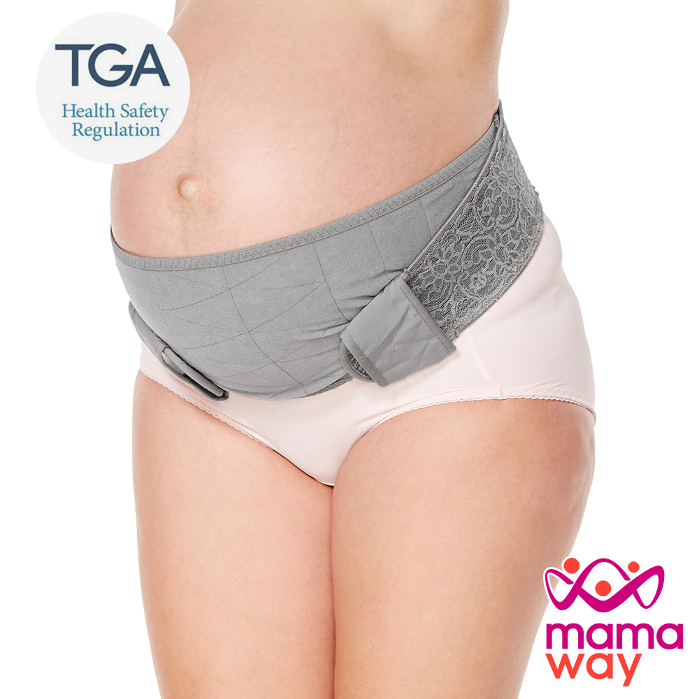 【mamaway 媽媽餵】孕期蕾絲護膚機能托腹帶