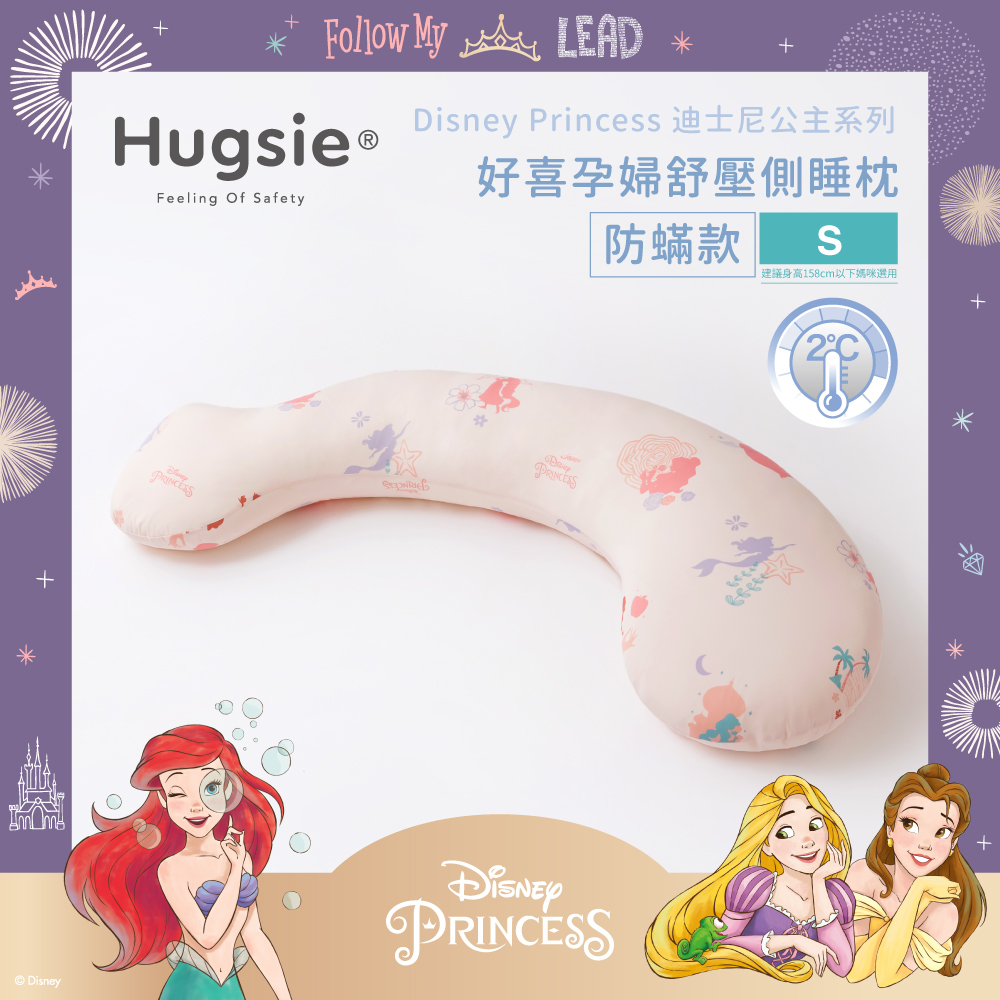 Hugsie涼感迪士尼公主系列孕婦枕【防螨款】【S】