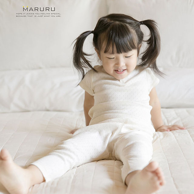日本製 MARURU有機棉寶寶洞洞長褲