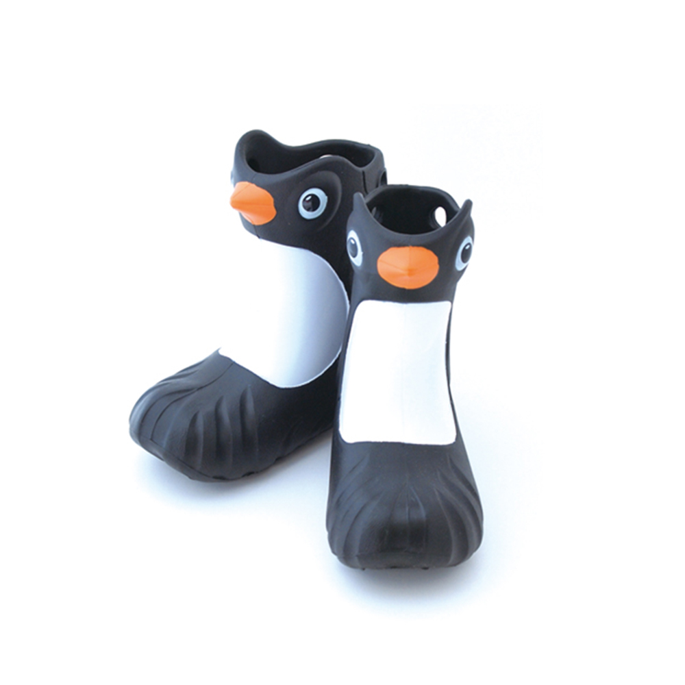 Polliwalks童鞋-Penguin 企鵝-兒童雨靴(黑企鵝)