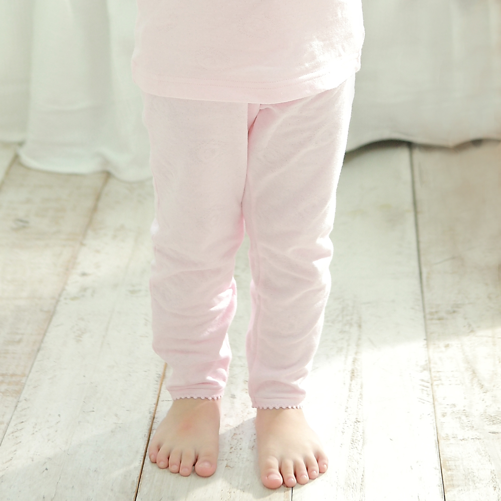 女童純棉舒暖雙層衛生褲-粉色-160-170cm