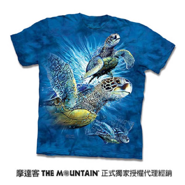 『摩達客』美國進口【The Mountain】自然純棉系列 尋九海龜群 T恤