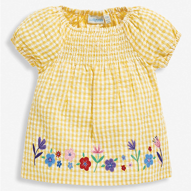 英國 JoJo Maman BeBe 超優質嬰幼兒/兒童100% 純棉短袖上衣_甜美花園(JJE5141)