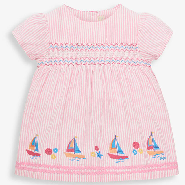 英國 JoJo Maman BeBe 超優質嬰幼兒/兒童100% 純棉短袖上衣_粉嫩海洋(JJH2964)