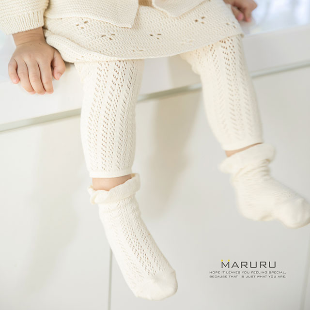 日本製 MARURU有機棉 編織褲襪組