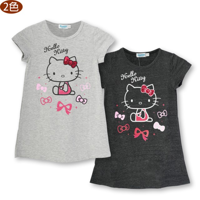 Hello Kitty凱蒂貓 兒童洋裝 短袖衣服 上衣 T恤 適合身高110-140cm KT385【小品館】