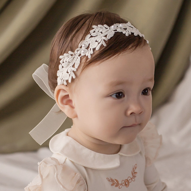 [Happy Prince 韓國製 Lilian小百合女嬰兒童蕾絲髮帶
