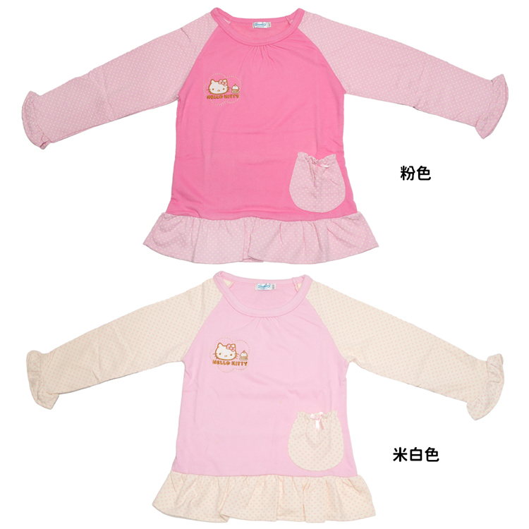 Hello Kitty凱蒂貓兒童洋裝 長袖衣服 上衣 T恤 KT6157【小品館】