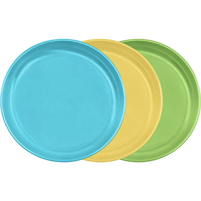美國 green sprouts 學習餐具/外出攜帶 食物盤_藍黃綠三入組_GS152690-2