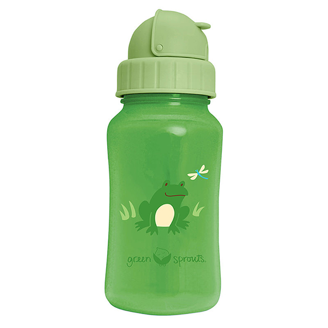 美國 green sprouts 兩用防漏吸管杯/水瓶杯 300ML 草綠色 GS124361-3
