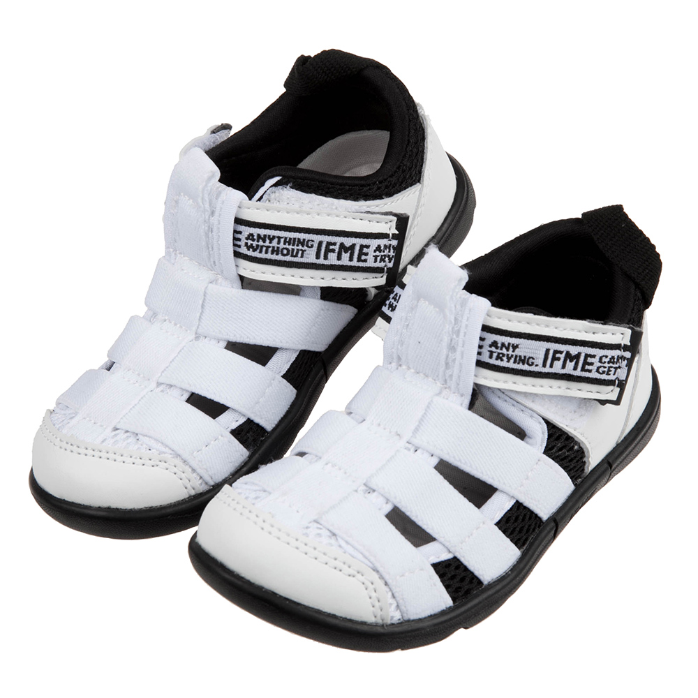 《布布童鞋》日本IFME白色和風兒童機能水涼鞋(15~21公分) [ P1L712M