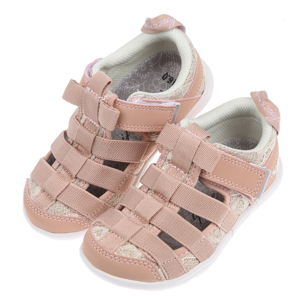 《布布童鞋》日本IFME粉金色兒童機能水涼鞋(16~19公分) [ P2E801G