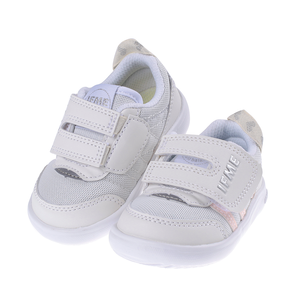 《布布童鞋》日本IFME輕量系列深白色寶寶機能學步鞋(12~15公分) [ P3B004M