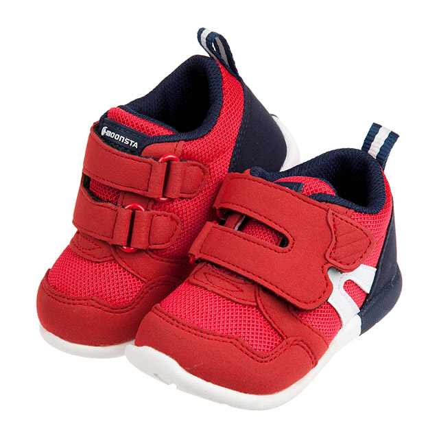 《布布童鞋》Moonstar日本暗紅色3E楦頭寶寶機能學步鞋(12~15公分) [ I0N111A