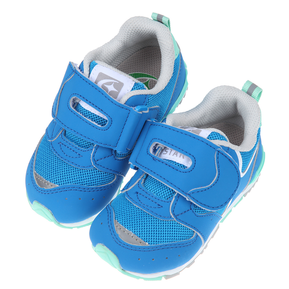 《布布童鞋》Moonstar日本Hi系列寶藍色寶寶機能學步鞋(13~14.5公分) [ I1P218B