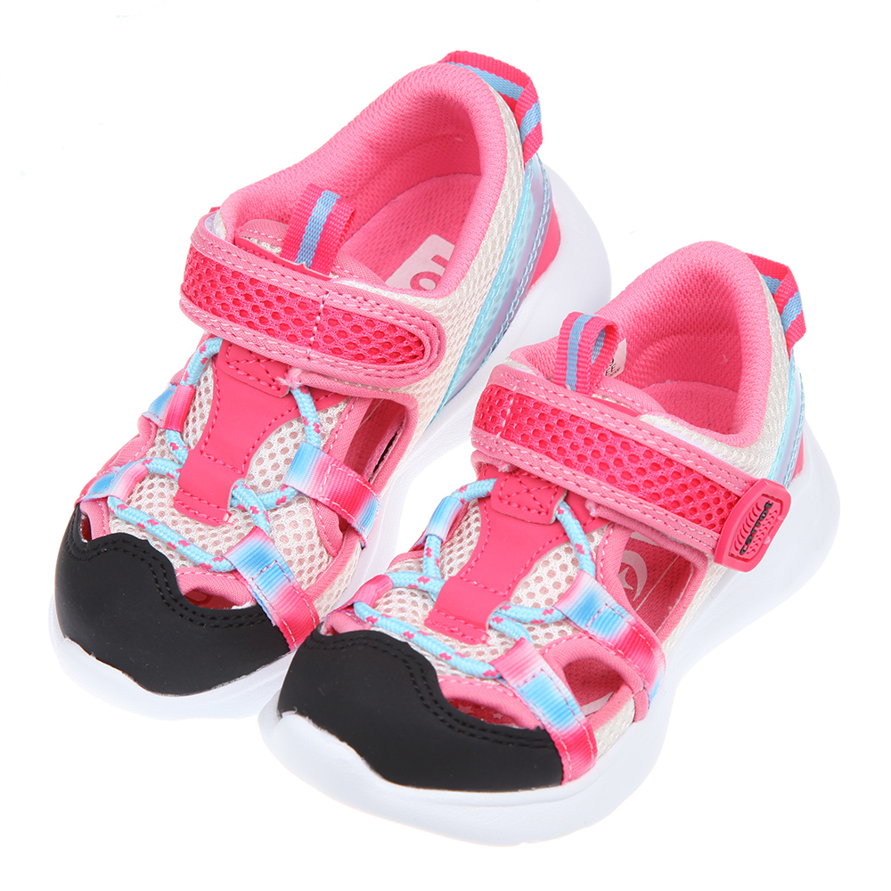 《布布童鞋》Moonstar日本桃粉色速乾速洗樂機能兒童運動鞋(15~21公分) [ I2H908H