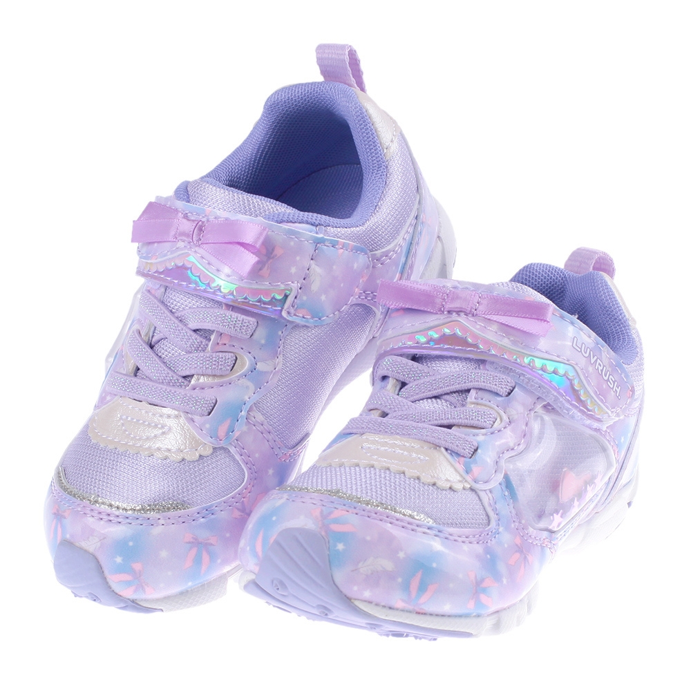 《布布童鞋》Moonstar日本LUVRUSH星光紫兒童機能運動鞋(16~23公分) [ I3E211F
