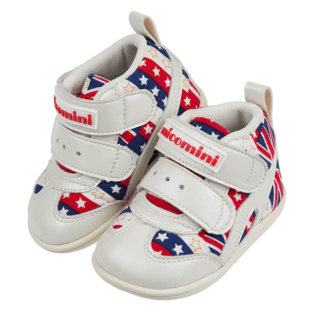 《布布童鞋》台灣製英國國旗紅色中筒寶寶機能學步鞋(13~15公分) [ Z1CG15A
