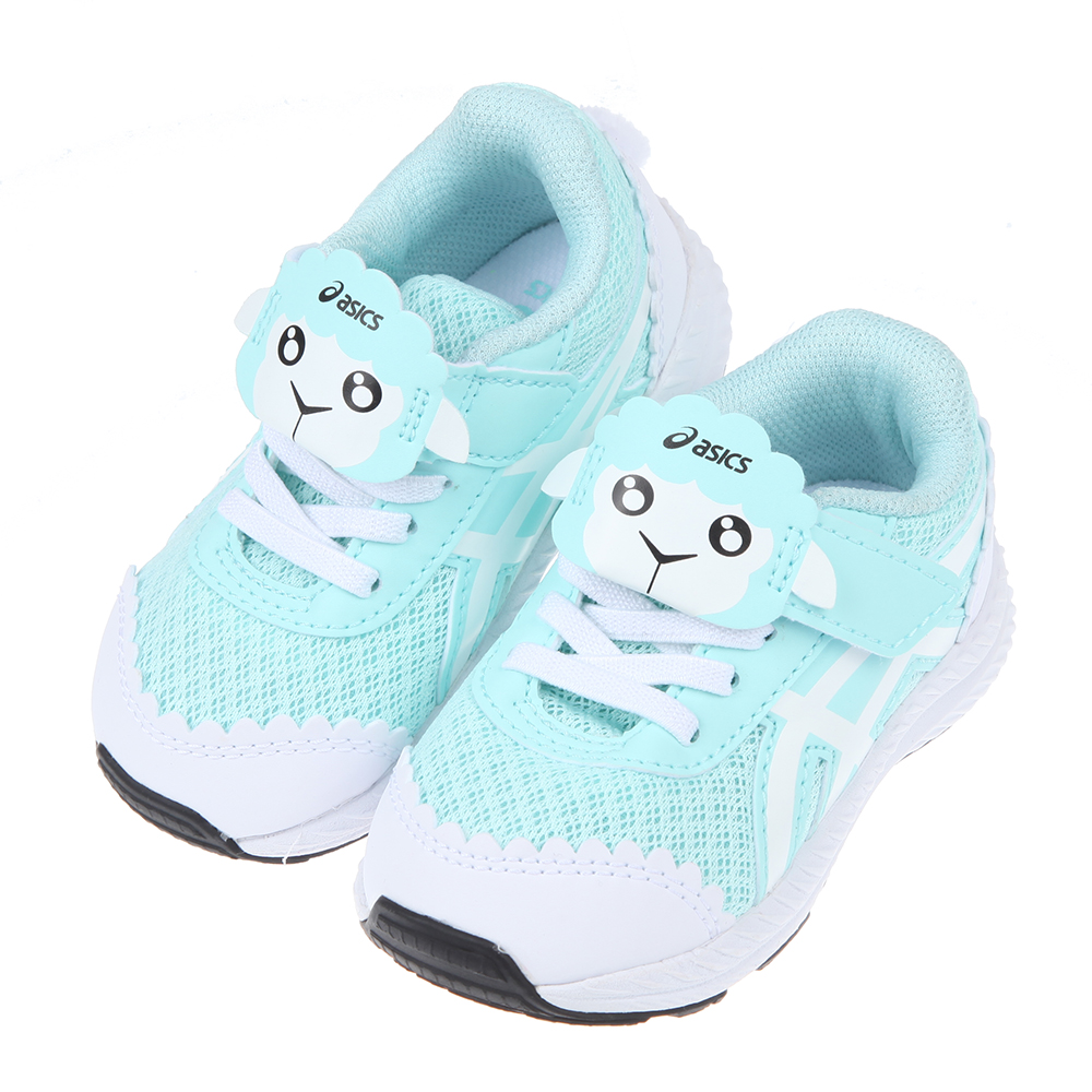 《布布童鞋》asics亞瑟士童趣綿羊水藍色寶寶機能學步鞋(11.5~13.5公分) [ J2B240B