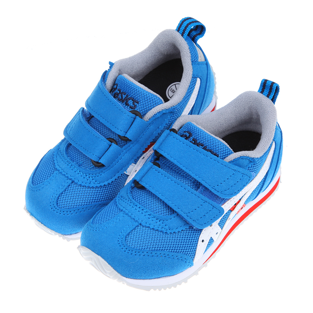 《布布童鞋》asics亞瑟士IDAHO寬版寶藍色兒童機能運動鞋(16~20公分) [ J2G236B