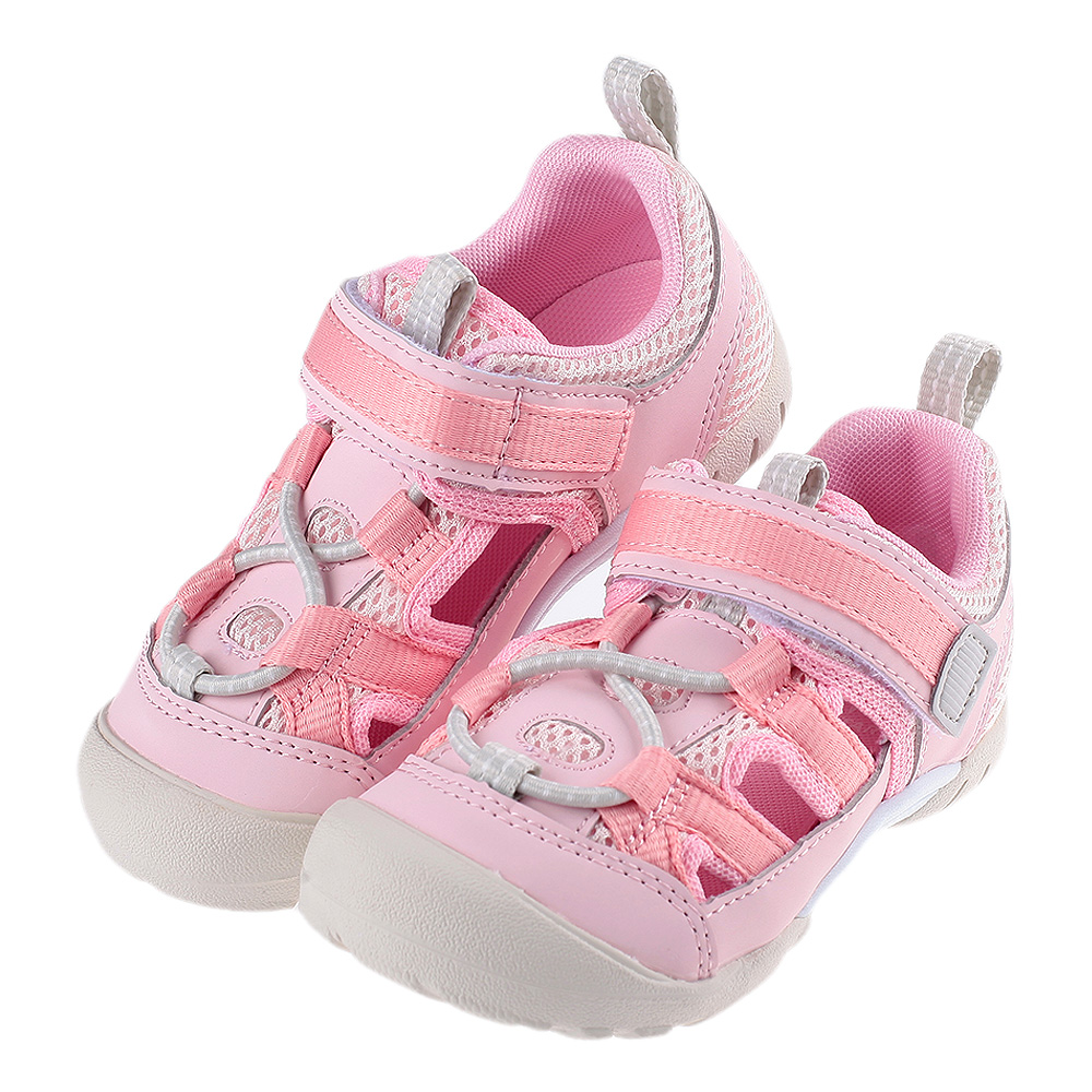 《布布童鞋》Moonstar日本護趾透氣粉色兒童機能運動鞋(16~19公分) [ I3A234G