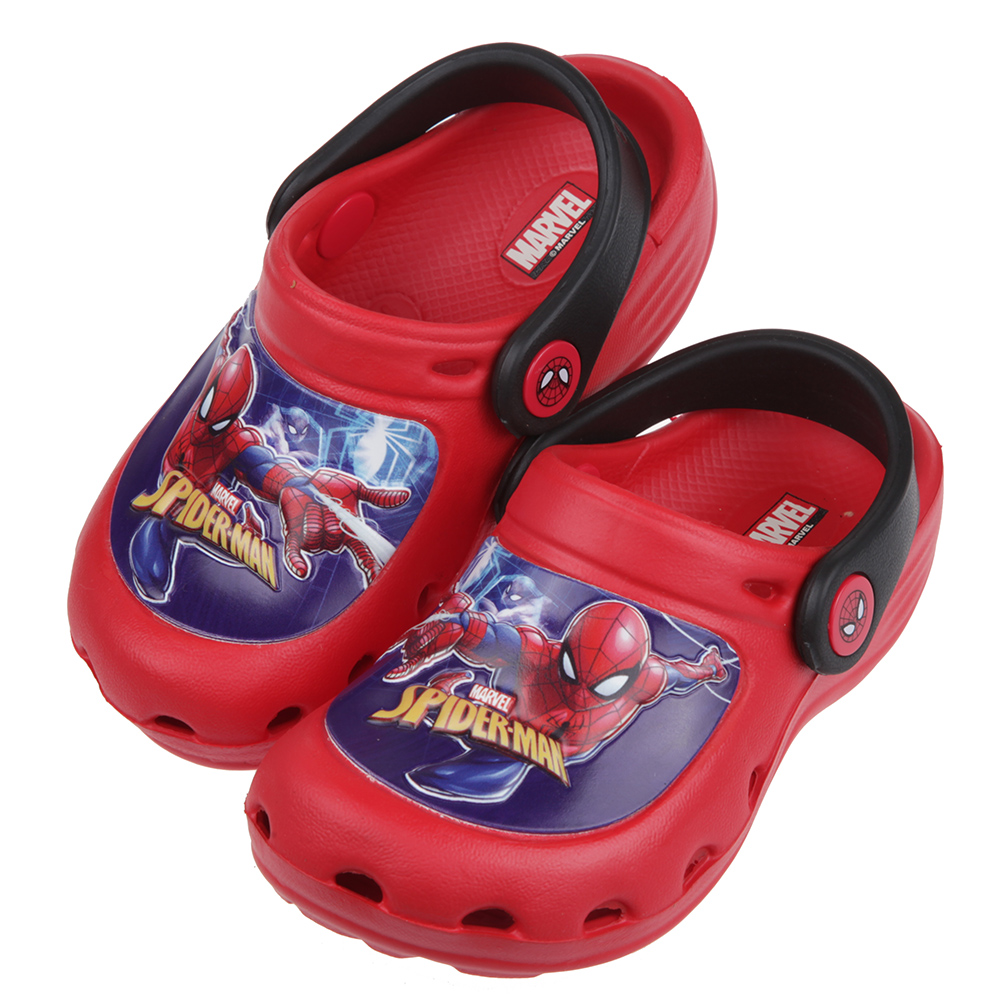 《布布童鞋》Marvel暗影蜘蛛人黑紅色兒童布希鞋(16~21公分) [ B1D502A
