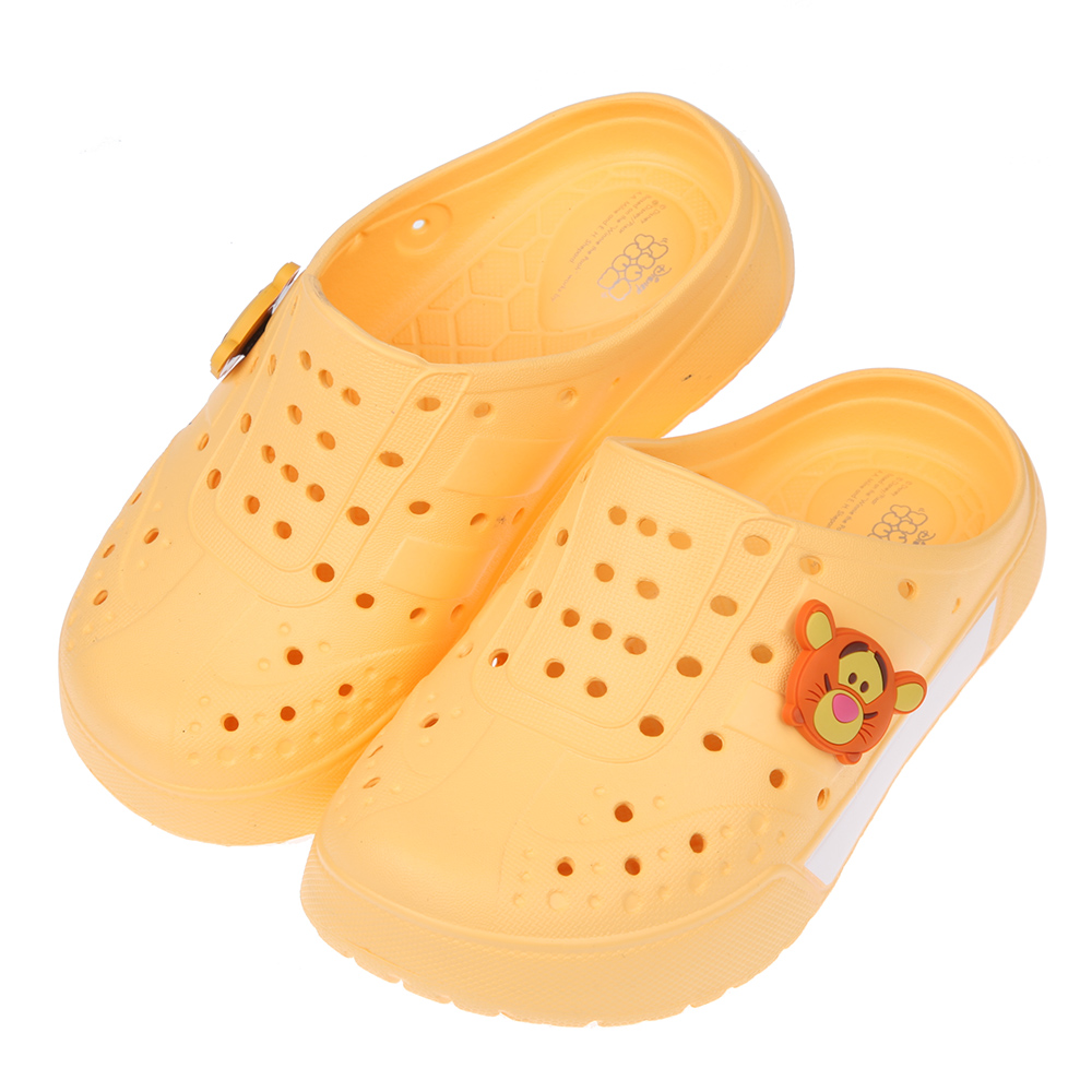 《布布童鞋》Disney迪士尼跳跳虎黃色兒童洞洞拖鞋(16~21公分) [ D1V05CK