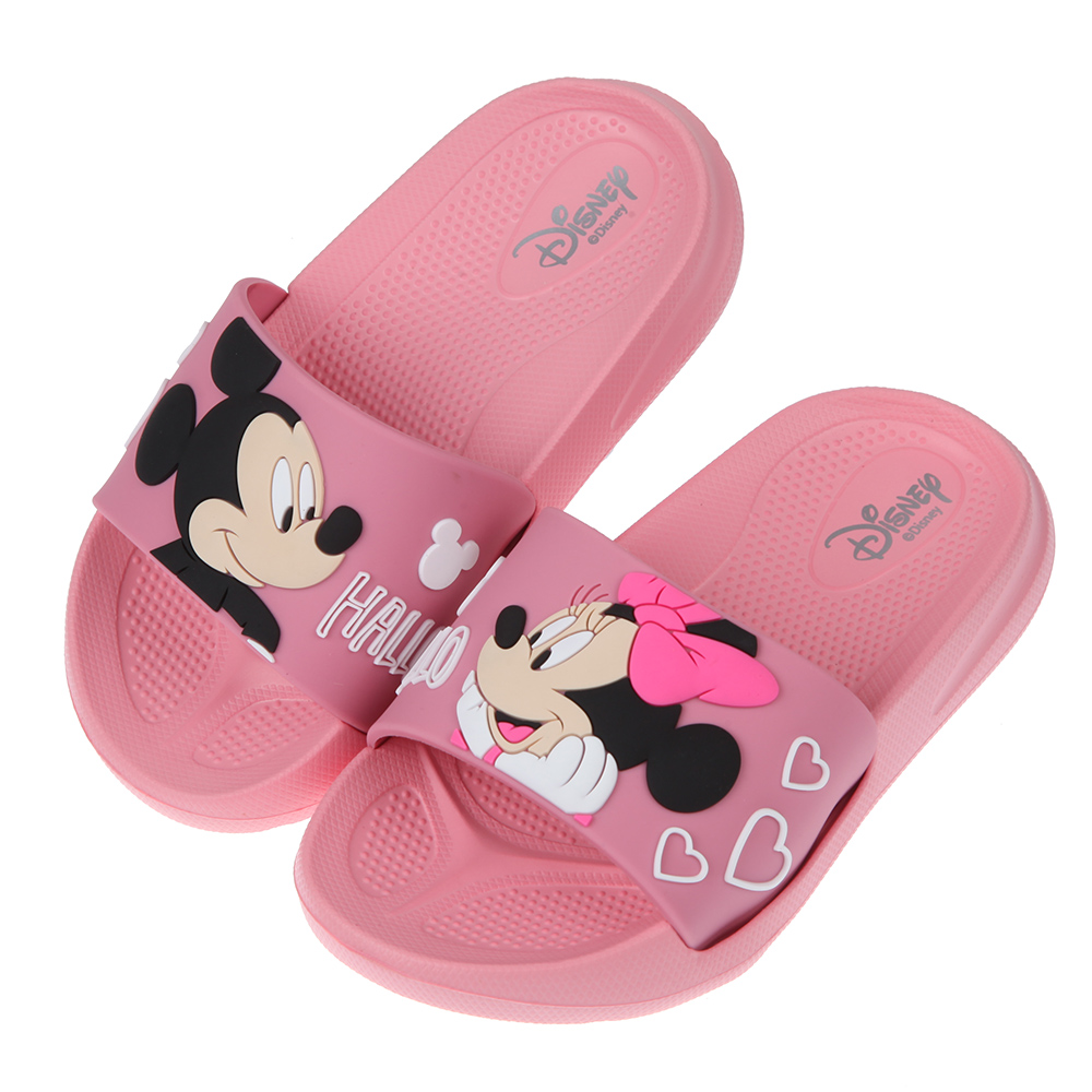 《布布童鞋》Disney米奇米妮初戀粉色兒童輕量拖鞋(15~20公分) [ D1S055G