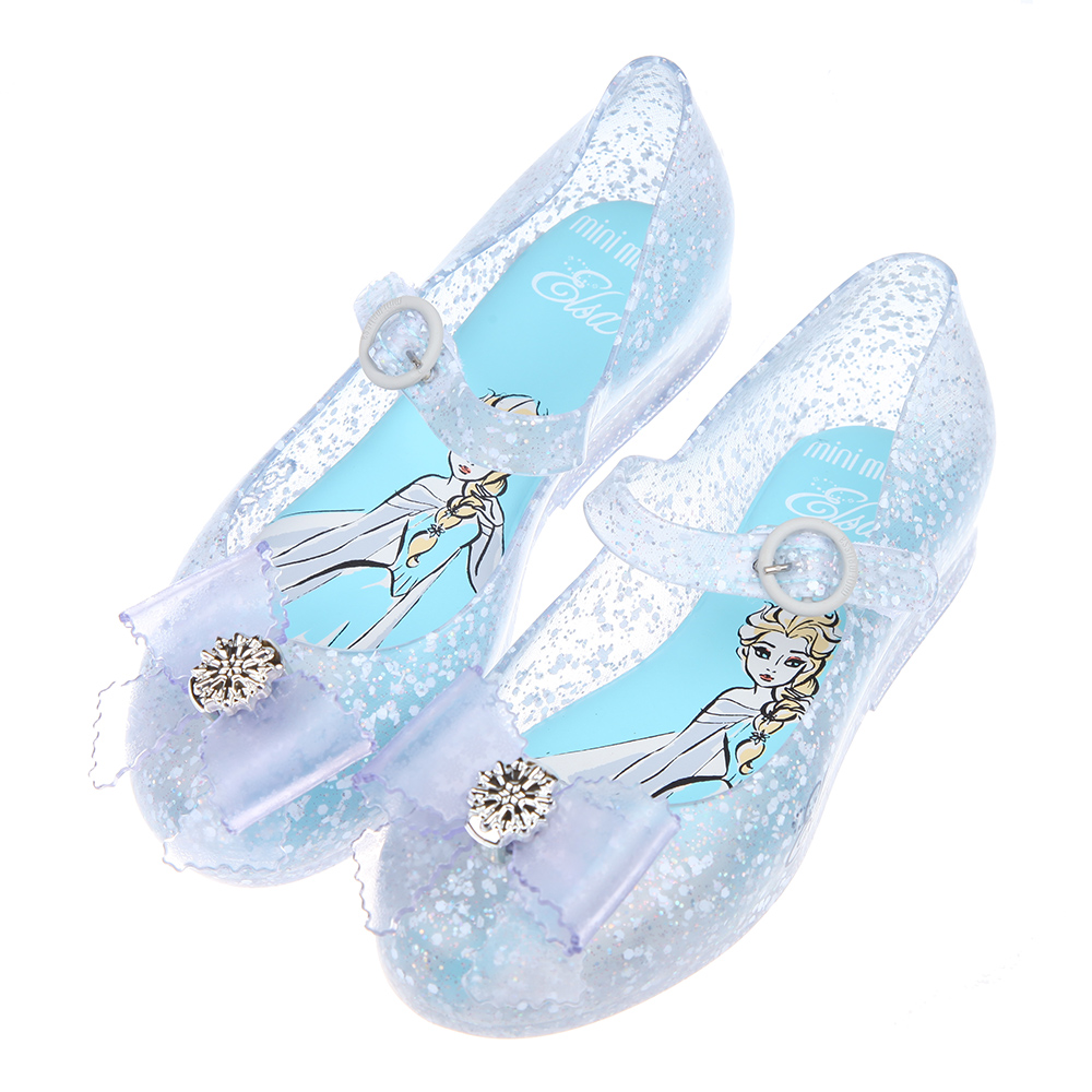 《布布童鞋》Melissa冰雪奇緣艾莎銀點淡藍公主鞋香香鞋(14~18公分) [ U2I447B