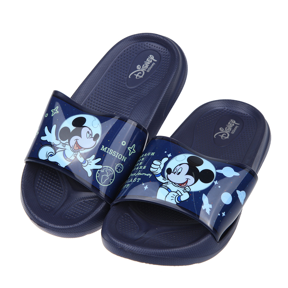 《布布童鞋》Disney迪士尼米奇太空人藍色兒童輕量拖鞋(15~18公分) [ D2S009B