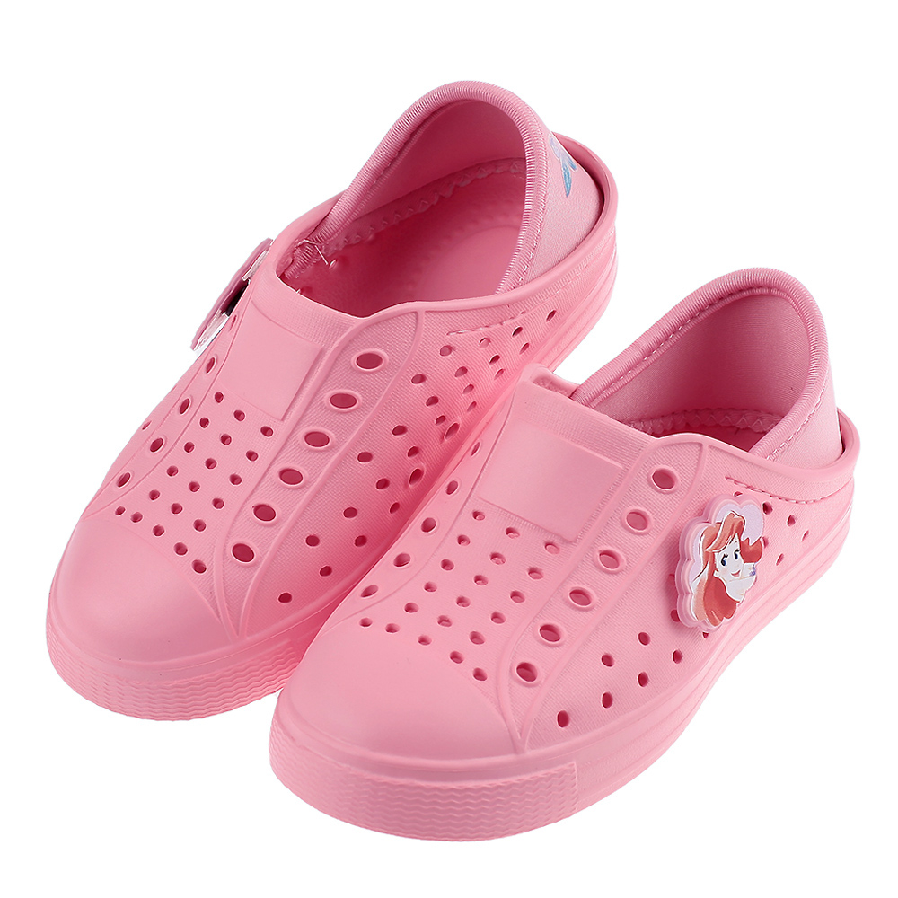 《布布童鞋》Disney迪士尼美人魚粉色兒童休閒鞋洞洞鞋(16~21公分) [ D3B021G