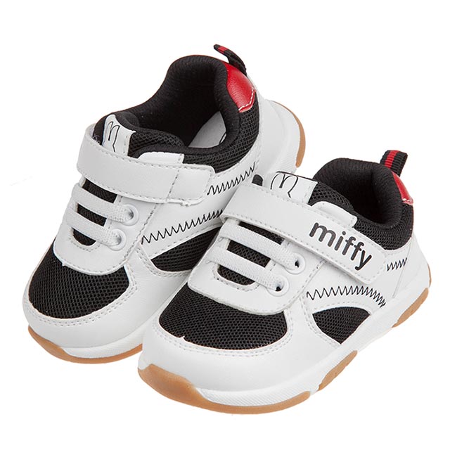 《布布童鞋》Miffy米飛兔黑白運動風寶寶學步鞋(13~15.5公分) [ L0N105D