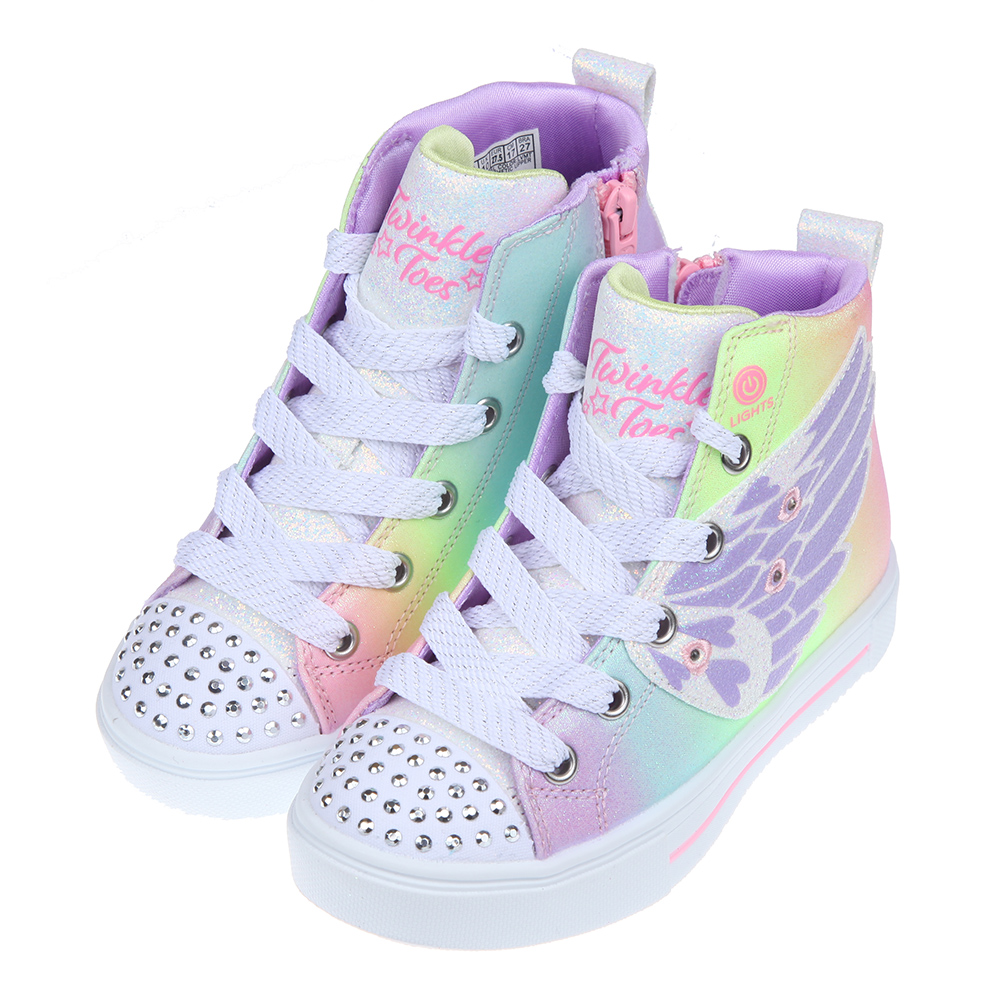 《布布童鞋》Skechers天使之翼夢幻粉紫兒童電燈運動鞋(17~22公分) [ N2D85LF