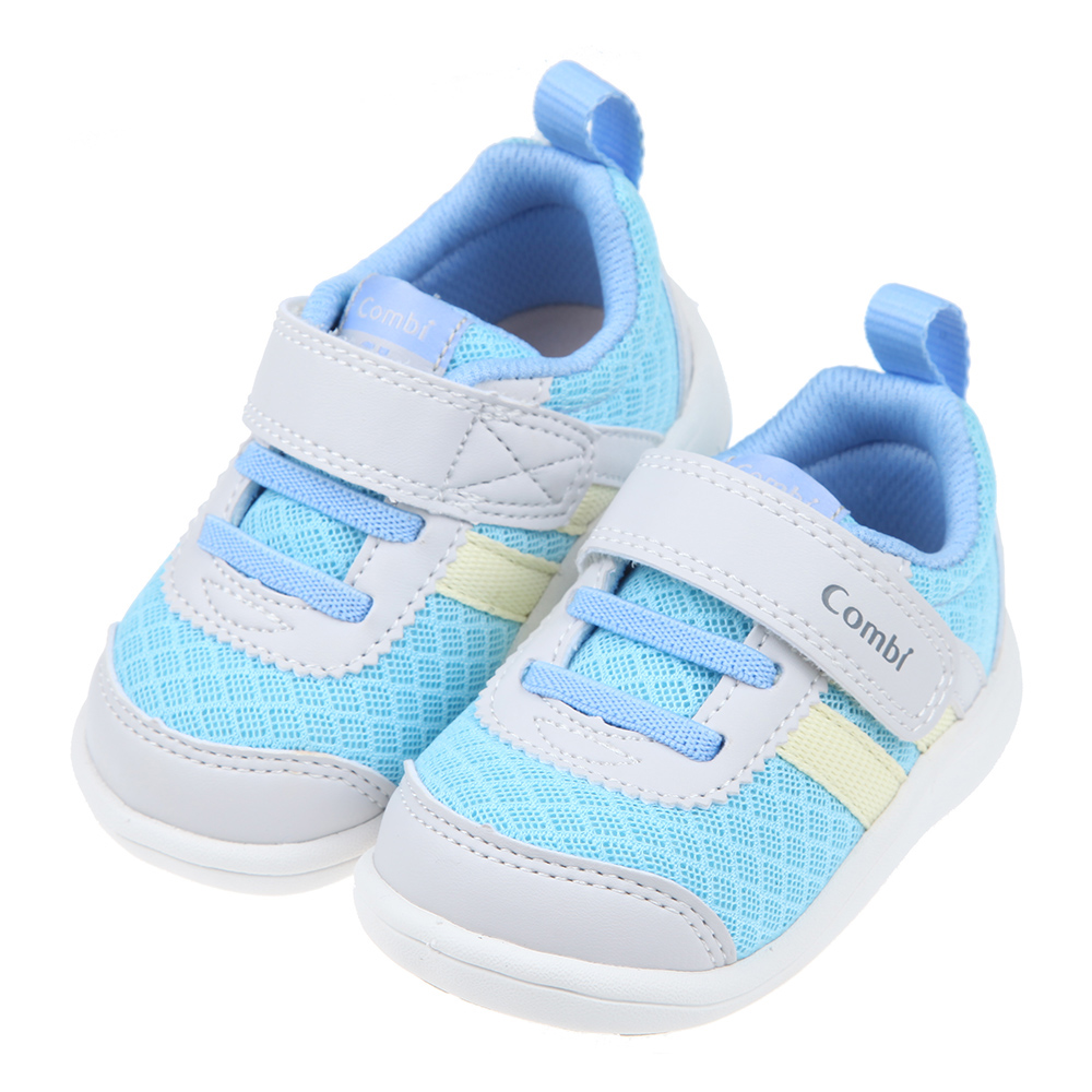 《布布童鞋》Combi天藍色NICEWALK成長機能學步鞋(12.5~15.5公分) [ S2N1BLB