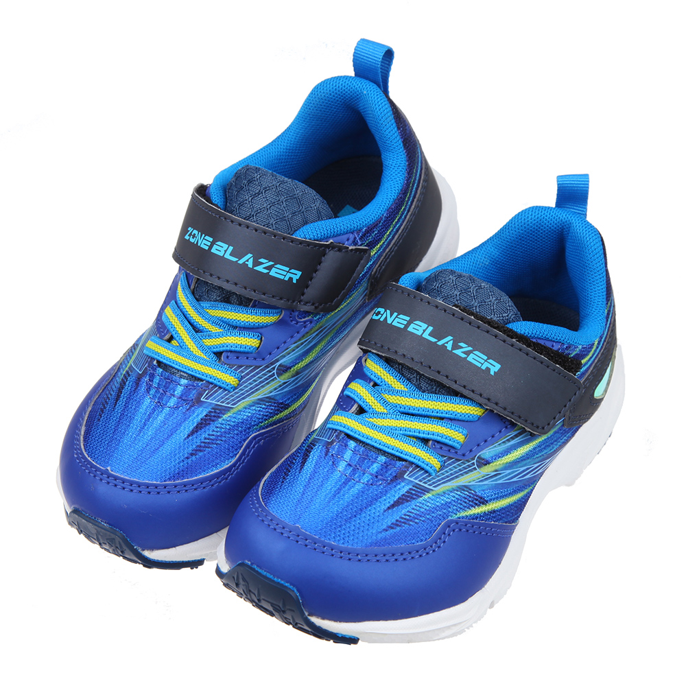 《布布童鞋》Moonstar究極系列火焰藍色兒童機能運動鞋(16~19公分) [ I2U955B