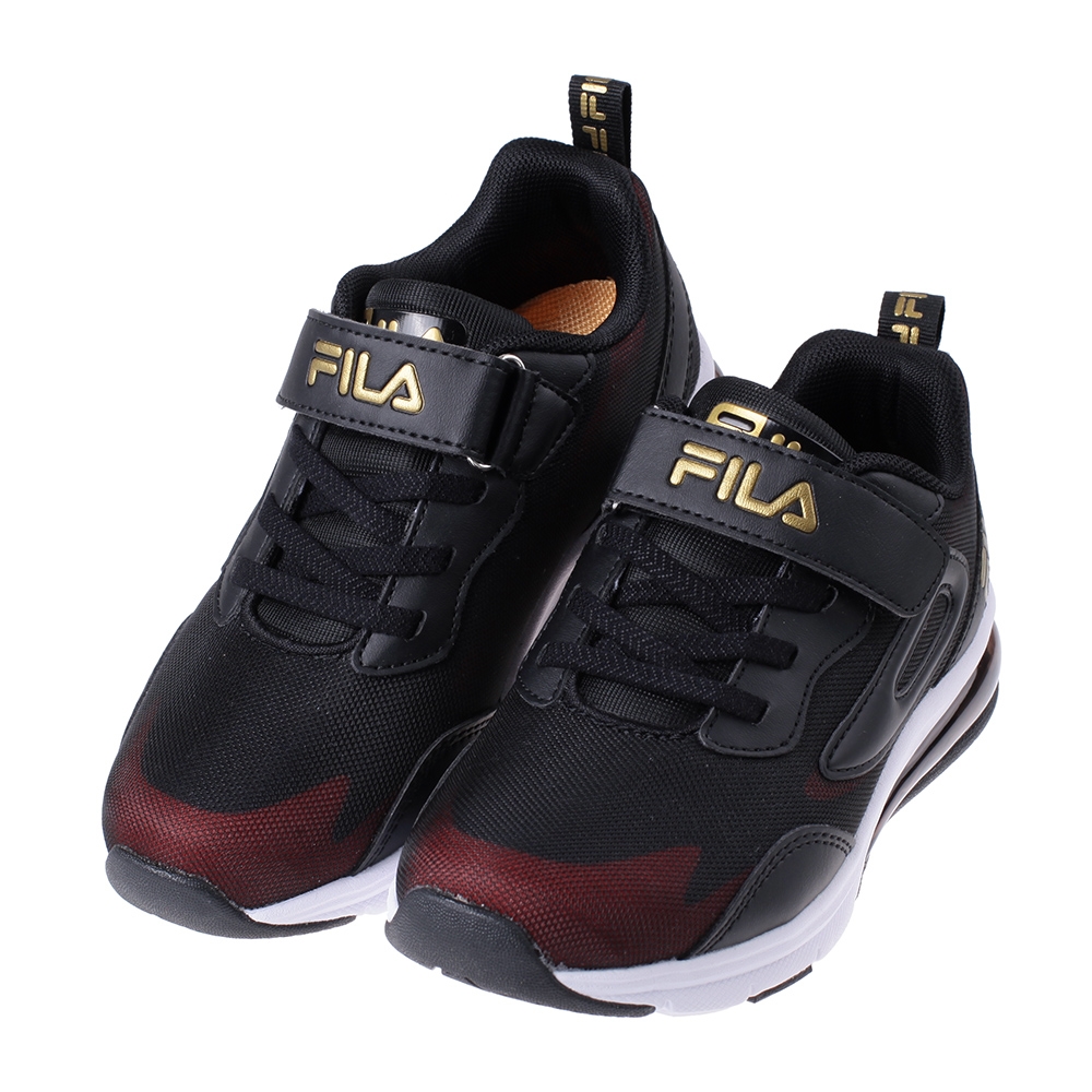《布布童鞋》FILA康特杯動感夜黑兒童氣墊慢跑運動鞋(20~24公分) [ P3C04XD