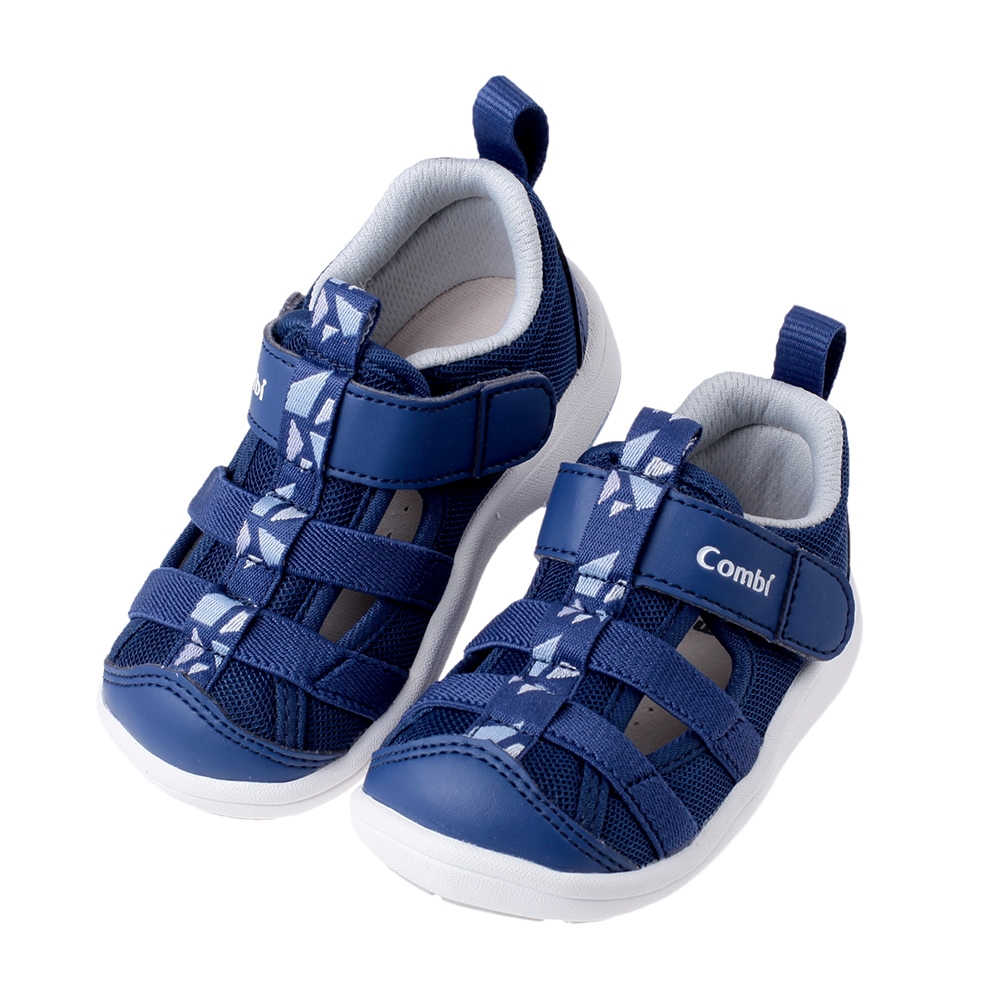 《布布童鞋》Combi深藍好涼NICEWALK成長機能學步鞋(12.5~16.5公分) [ S3A1NBB