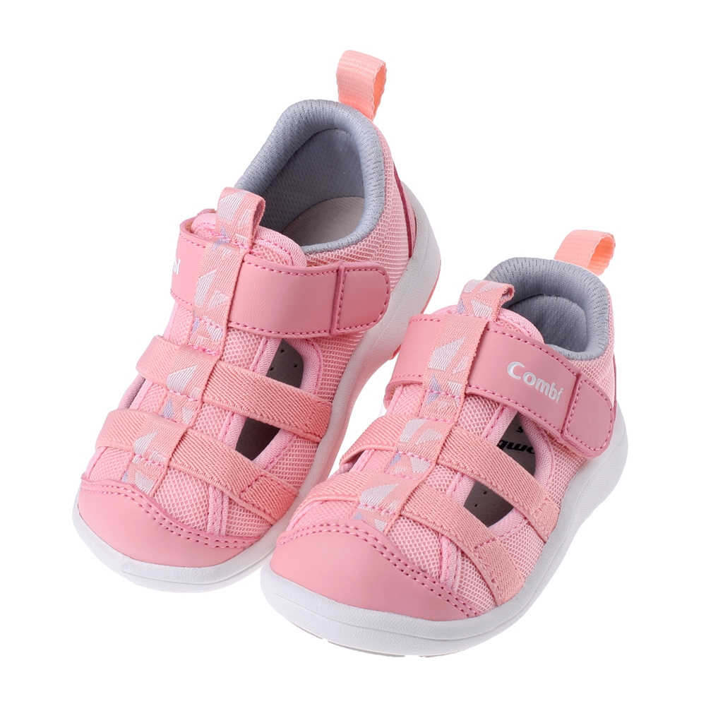 《布布童鞋》Combi粉色好涼NICEWALK成長機能學步鞋(12.5~16.5公分) [ S3B1PIG