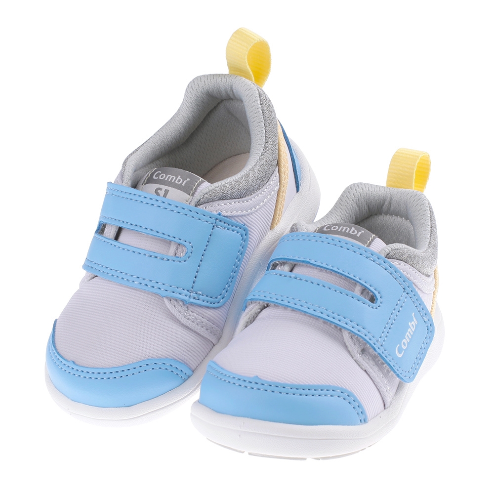 《布布童鞋》Combi灰藍乖寶寶NICEWALK成長機能學步鞋(12.5~15.5公分) [ S3F1BLJ