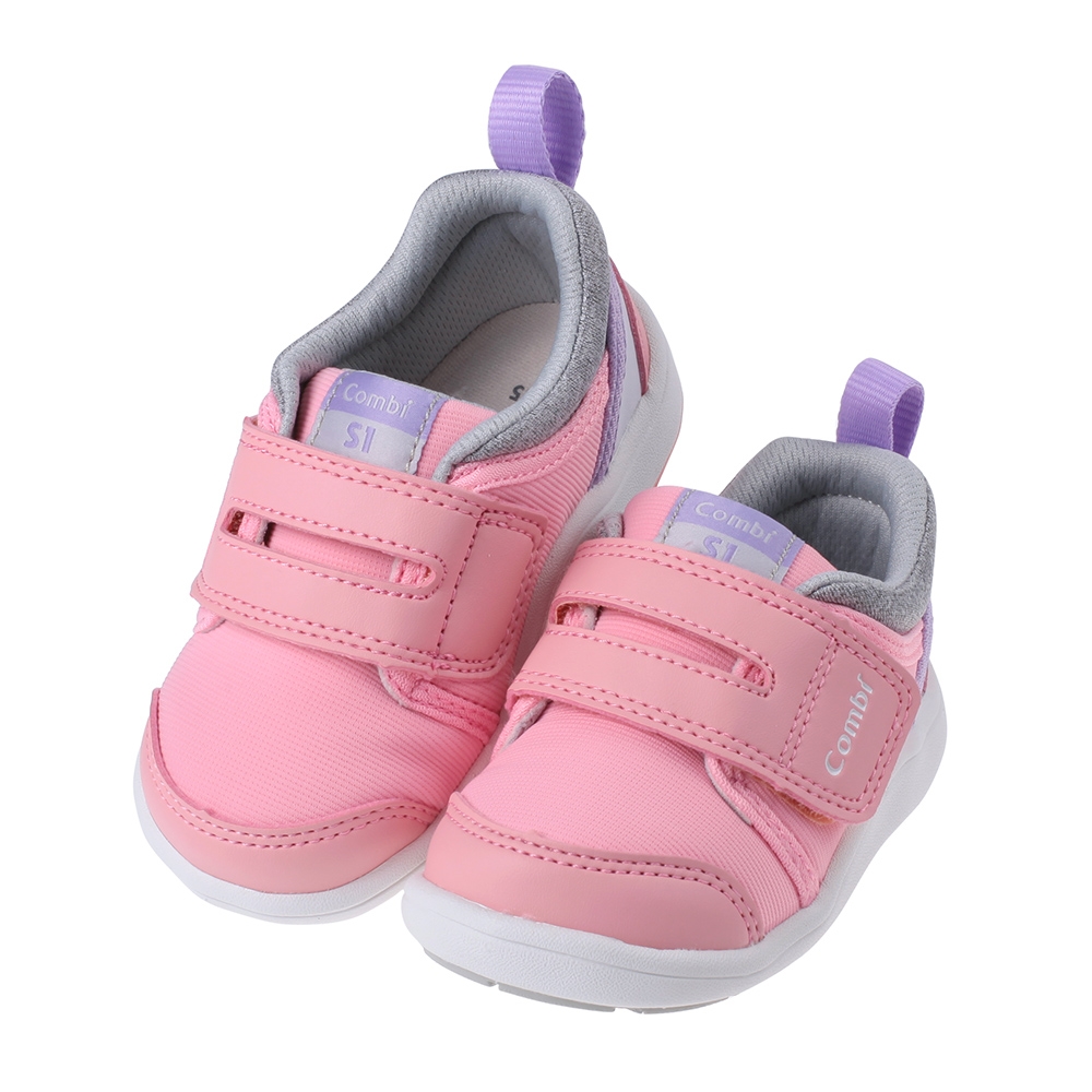 《布布童鞋》Combi粉色乖寶寶NICEWALK成長機能學步鞋(12.5~15.5公分) [ S3E1PIG