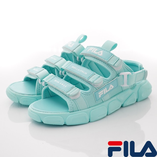【FILA】頂級童鞋-休閒運動涼鞋-3-S418V-331水藍-19~24cm
