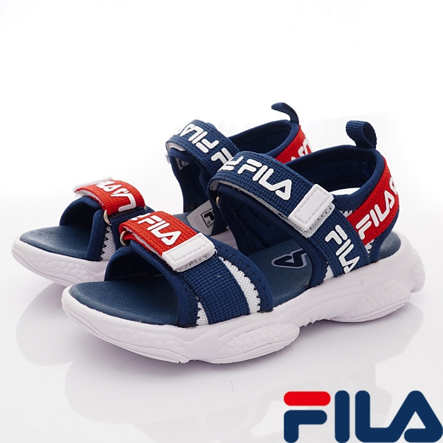 【FILA】頂級童鞋-休閒運動涼鞋-2-S427V-123藍-16~22cm
